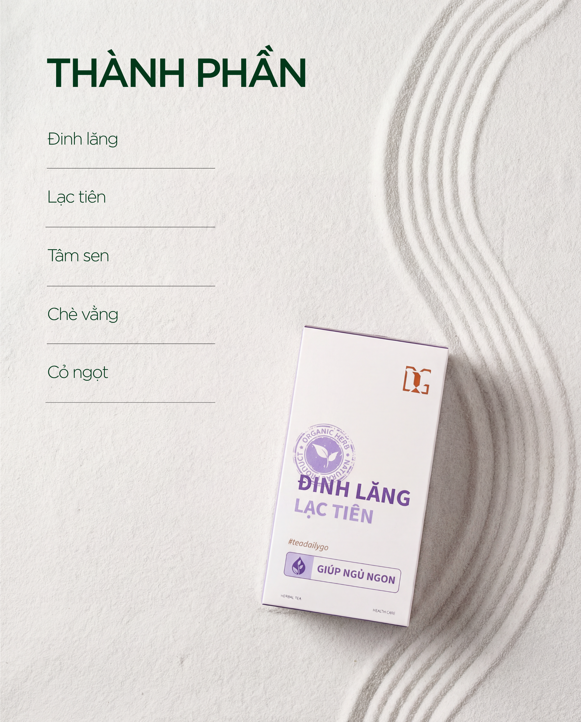 [Combo Mua 5 Tặng 3] Trà Đinh Lăng Lạc Tiên TDG