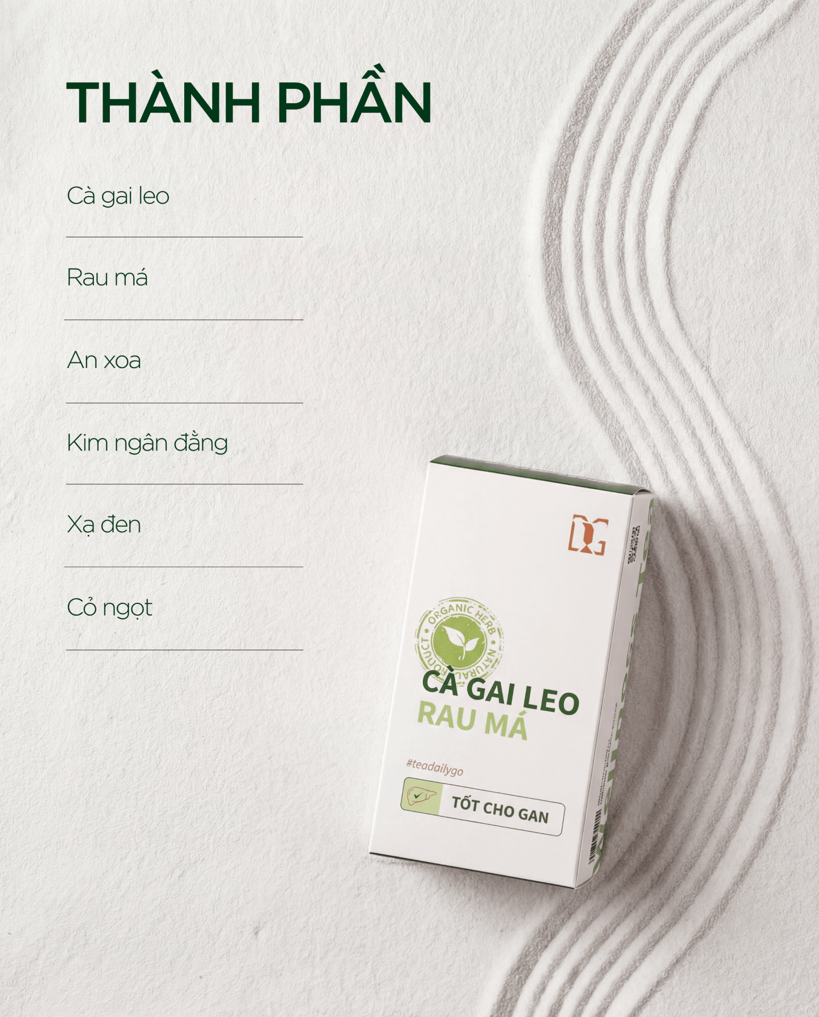 [Combo Mua 5 Tặng 3] CÀ GAI LEO RAU MÁ - TDG Tea