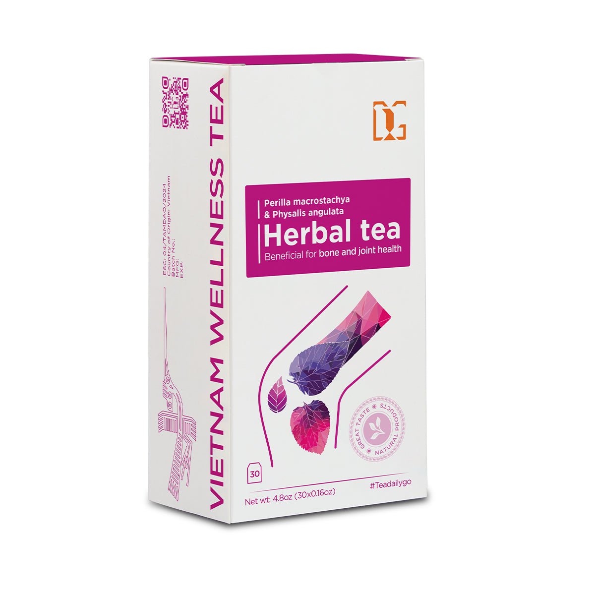 Joint and Gout Support Herbal Tea with Perilla and Physalis | 30 Tea Bags | Natural Herbs for Bone and Joint Health - TDG Tea