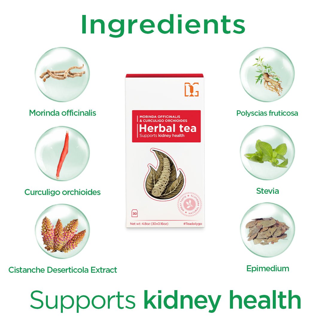 Men’s Vitality Herbal Tea with Morinda, Curculigo and Epimedium | 30 Tea Bags | Supports Kidney Health, Energy and Sexual Wellness - TDG Tea