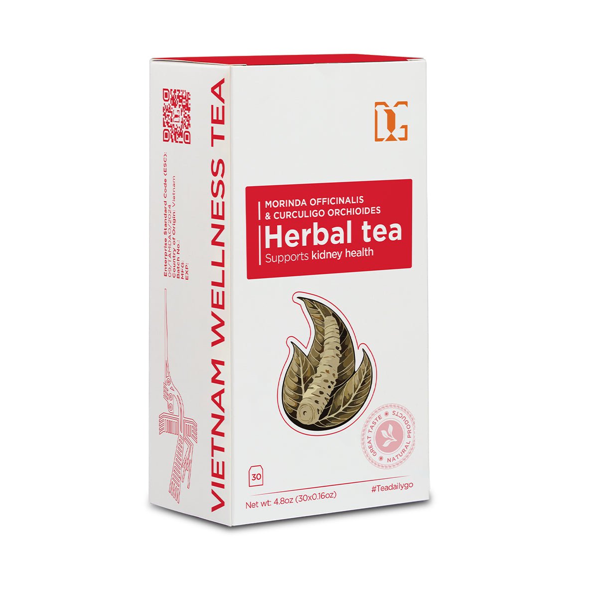 Men’s Vitality Herbal Tea with Morinda, Curculigo and Epimedium | 30 Tea Bags | Supports Kidney Health, Energy and Sexual Wellness - TDG Tea